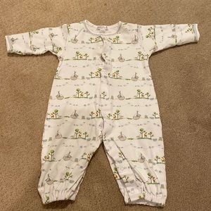 Kissy kissy snap up baby Noah’s print gown